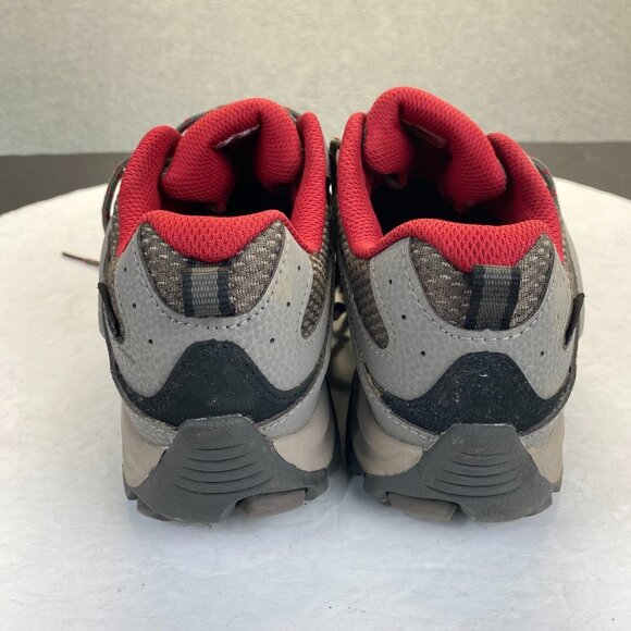 Merrell Boy's Moab 3 Mid Waterproof Hiking Shoe, Boulder/Red, Size 7 US Big Kid - Picture 9 of 16